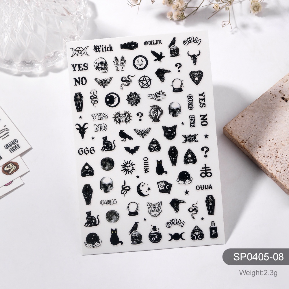 Miếng Dán Trang Trí Móng Tay Nghệ Thuật Độc Đáo Cho Tiệc halloween