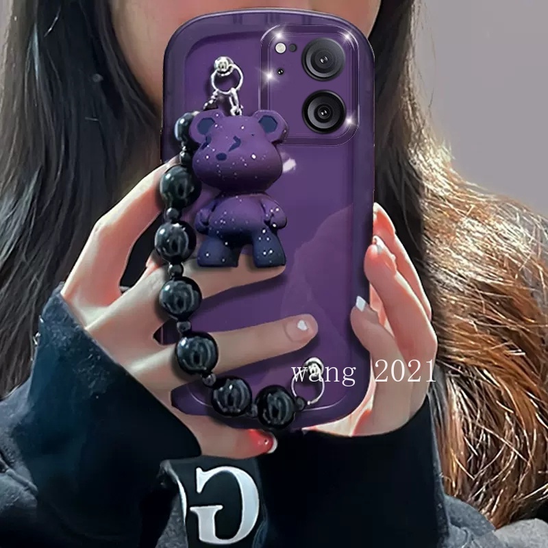 Ốp Điện Thoại Mềm Trong Suốt Màu Trơn Có Vòng Tay & Búp Bê Cho xiaomi 13t / 13t pro 5g / 13t pro 5g