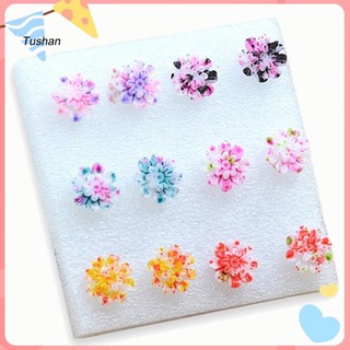 Set 6 đôi bông tai hình hoa cúc nhiều màu dễ thương cho nữ