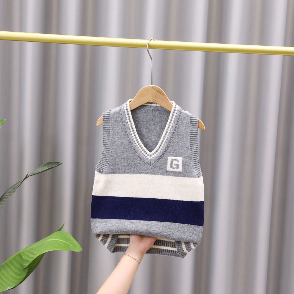 Áo sweater Không Tay Phong Cách Thời Trang Mới Cho Bé Trai