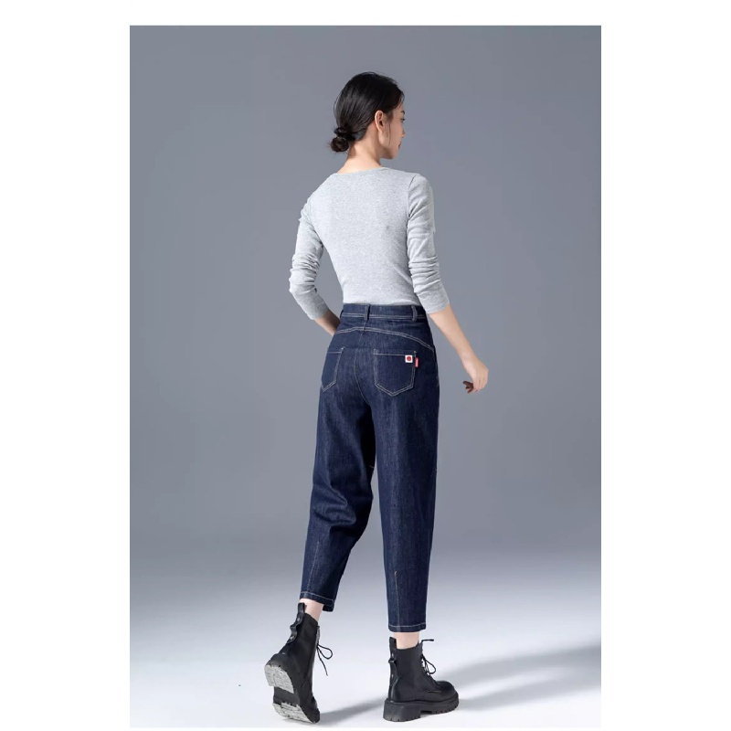 Quần Jean Dài Lưng Cao Thời Trang Cá Tính Cho Nữ