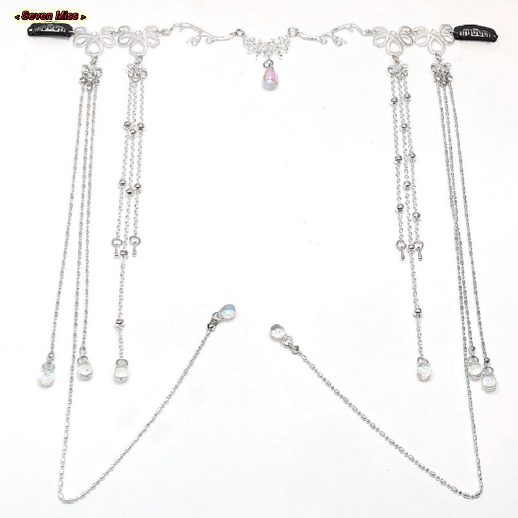 Trâm Cài Tóc Mặt Và Đầu Tua Rua Dài Phong Cách Trung Hoa Cổ Điển