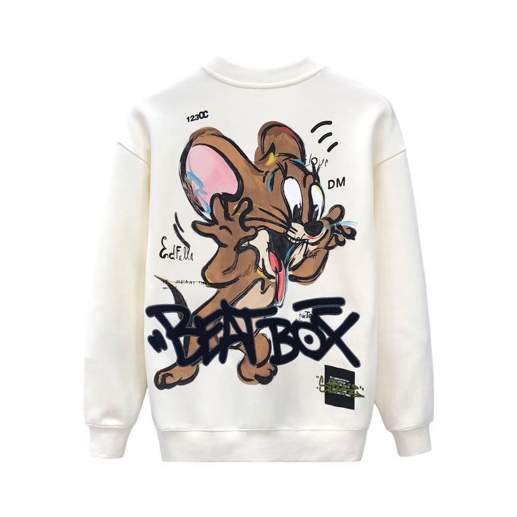 Áo Thun Tay Dài Cổ Tròn Thêu Họa Tiết Phong Cách Đường Phố Mỹ Thời Trang Mùa Thu Mới Cho Nam