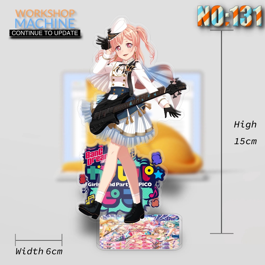Mô hình Standee Hello Happy World BanG Dream Anime Hagumi 18 Phụ kiện trang trí để bàn góc học tập