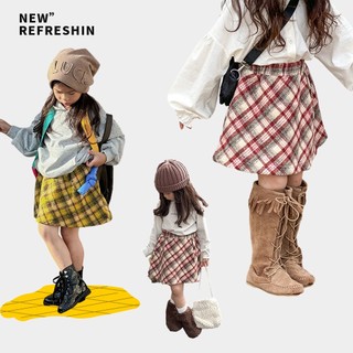 Chân Váy Chữ a Chất Liệu cotton Phong Cách Hàn Quốc Thời Trang Xuân Thu Xinh Xắn Cho Bé Gái