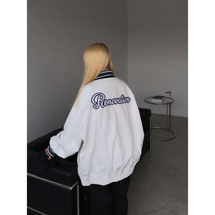 Áo Khoác Bóng Chày Thêu Chữ Thời Trang Cho Nữ
