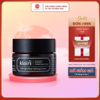 Kem dưỡng Dear Klairs làm dịu và phục hồi da Midnight Blue Calming Cream 60ml màu Đen - chính hãng