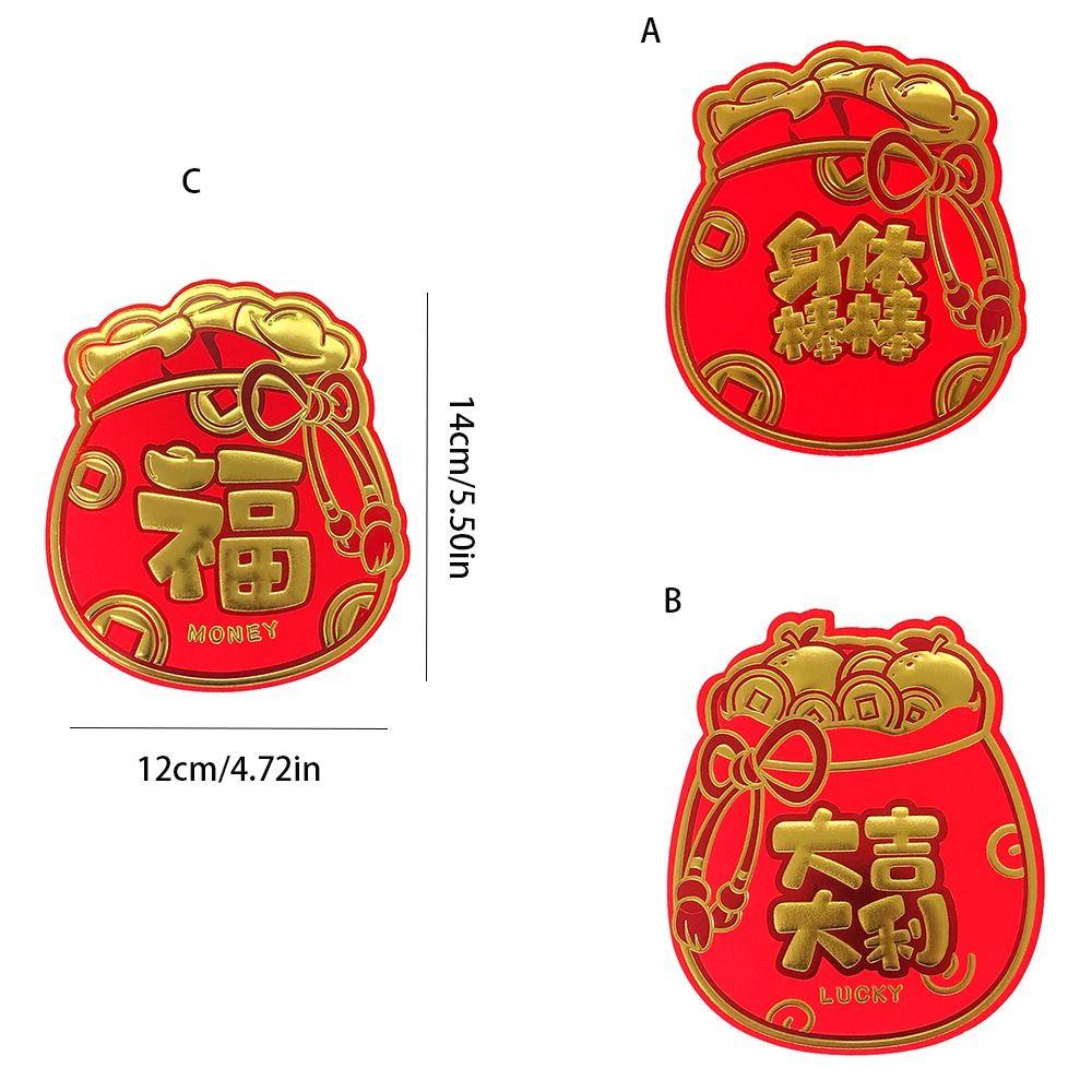 Mmluck Bộ 6 Bao Lì Xì Đỏ Phong Cách Truyền Thống Hoạt Hình Rồng May Mắn