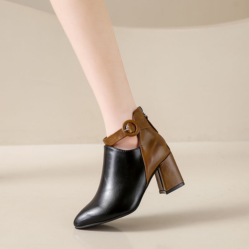 Bốt Cao Gót Mũi Nhọn Thời Trang Dành Cho Nữ / size 35-44