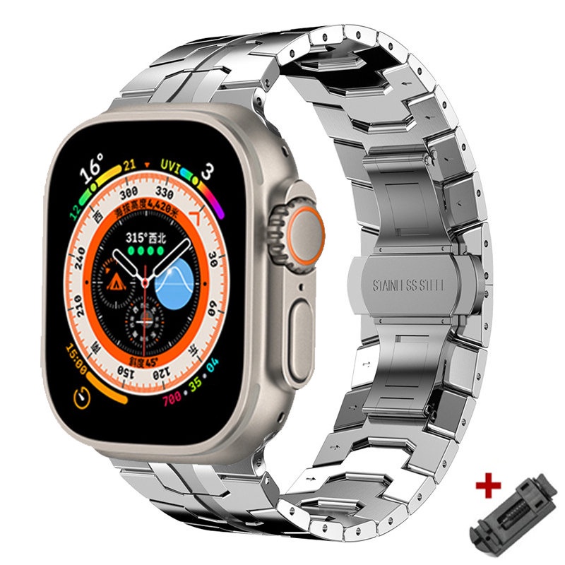 Ultra Dây Đeo Bằng Titan Sang Trọng Cho Đồng Hồ Thông Minh apple watch 49mm series 9 8 7 41 45mm 44 42mm 40mm 9 8 7