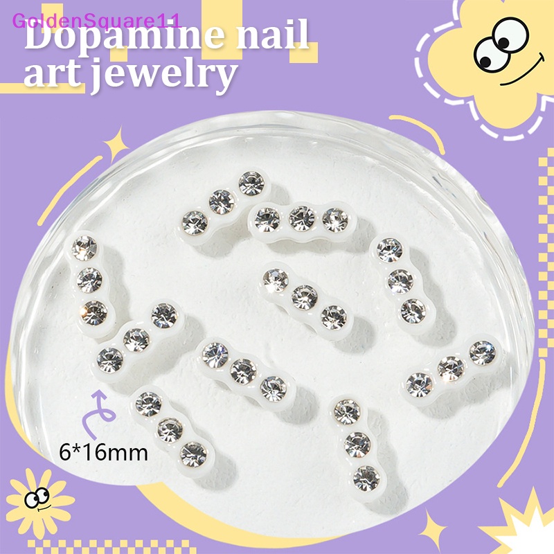 Bộ 10 Hạt Đá 3d Nhiều Màu Đính Móng Tay Xinh Xắn vn