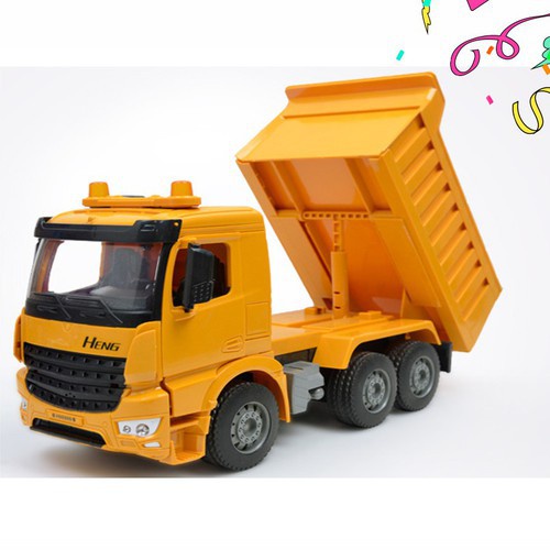 Xe tải chở hàng cỡ lớn đồ chơi cho trẻ em - Xe mô hình ô tô tải công trình chạy đà - ABDC042SH