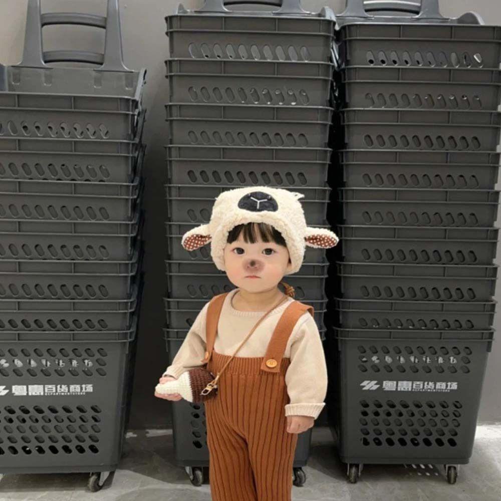 Willis Mũ bucket Lông Cừu Nhân Tạo Hoạt Hình Phong Cách Hàn Quốc Cho Bé Trai