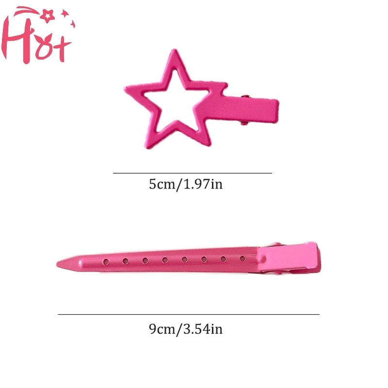 Jr Kẹp Tóc y2k Màu Hồng Xinh Xắn Đáng Yêu Cho Nữ vn