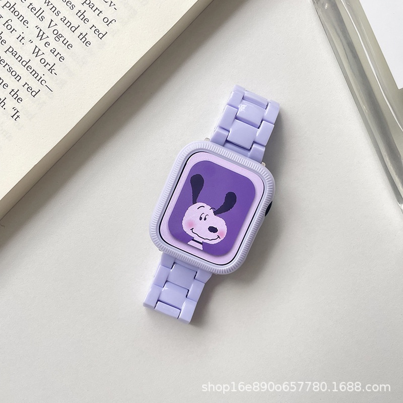 Dây Đeo Nhựa Màu Kẹo Cho Đồng Hồ Thông Minh iwatch 9 8 7 6 se 5 4 3 ultra 2 42mm 40mm 41mm 45mm 44mm 38mm