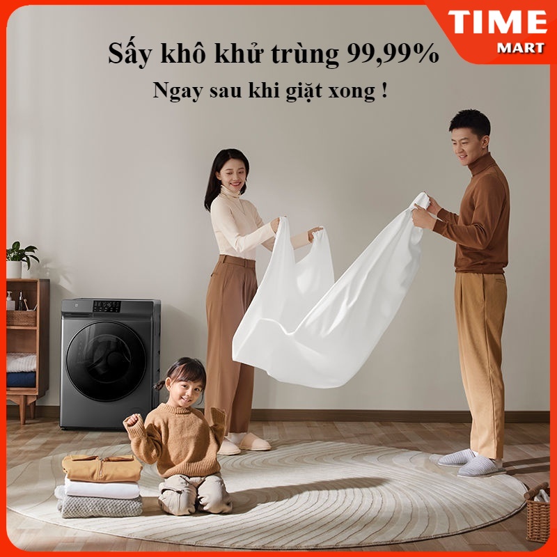 [ CHÍNH HÃNG ] Máy giặt và sấy khô 2 in1 Xiaomi Mijia MJ202 10KG và 12kg. Sấy khô khử trùng 99.99% ngay sau khi giặt