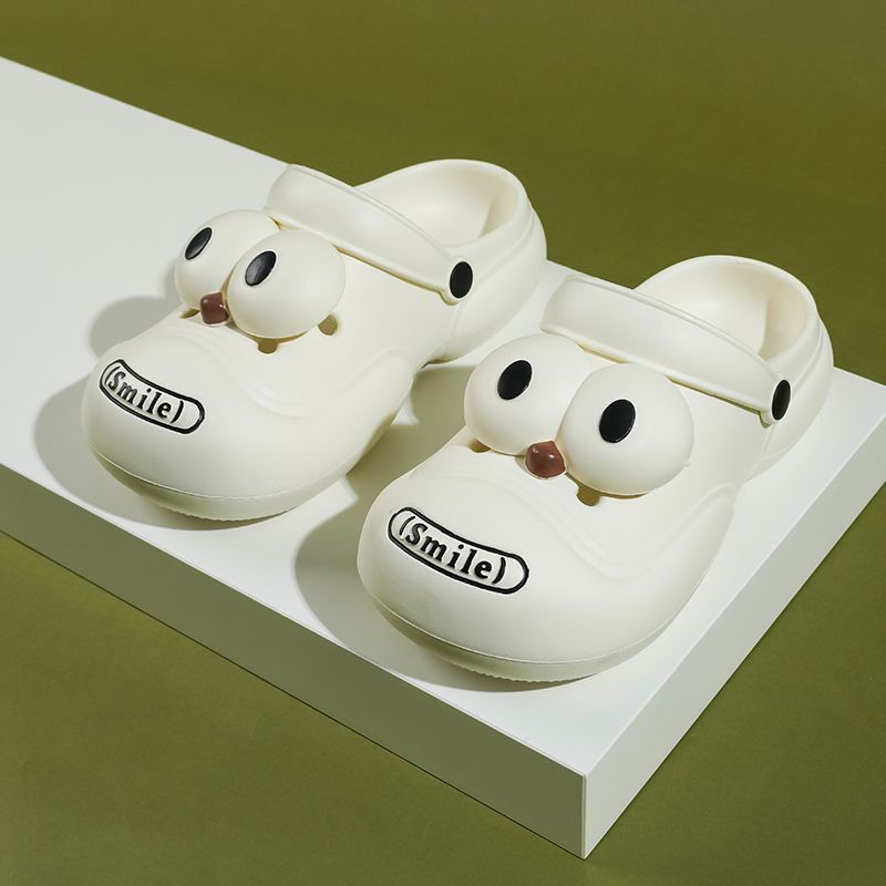 Dép Sandal Đục Lỗ Đế Dày Chống Trượt Hình Đôi Mắt To Dễ Thương Thời Trang Mùa Hè Dành Cho Trẻ Em