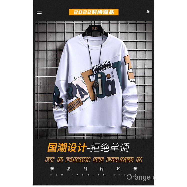 Áo Thun Tay Dài Cổ Tròn Phong Cách Đường Phố Thời Trang Xuân Thu Cho Nam