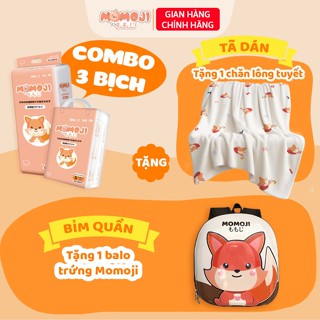 Quà tặng hấp dẫn Combo 3 Bịch Bỉm Momoji Siêu Thấm Hút đủ size cho bé BN