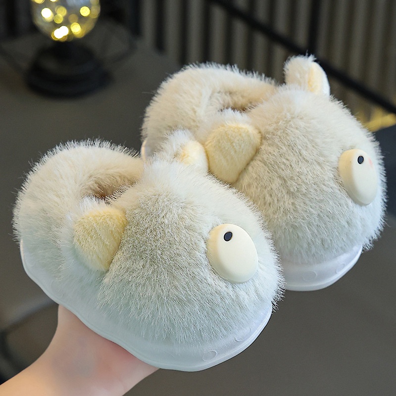 Dép cotton Chống Trượt Giữ Ấm Mùa Đông In Họa Tiết Hoạt Hình Dễ Thương Cho Bé Trai Và Gái