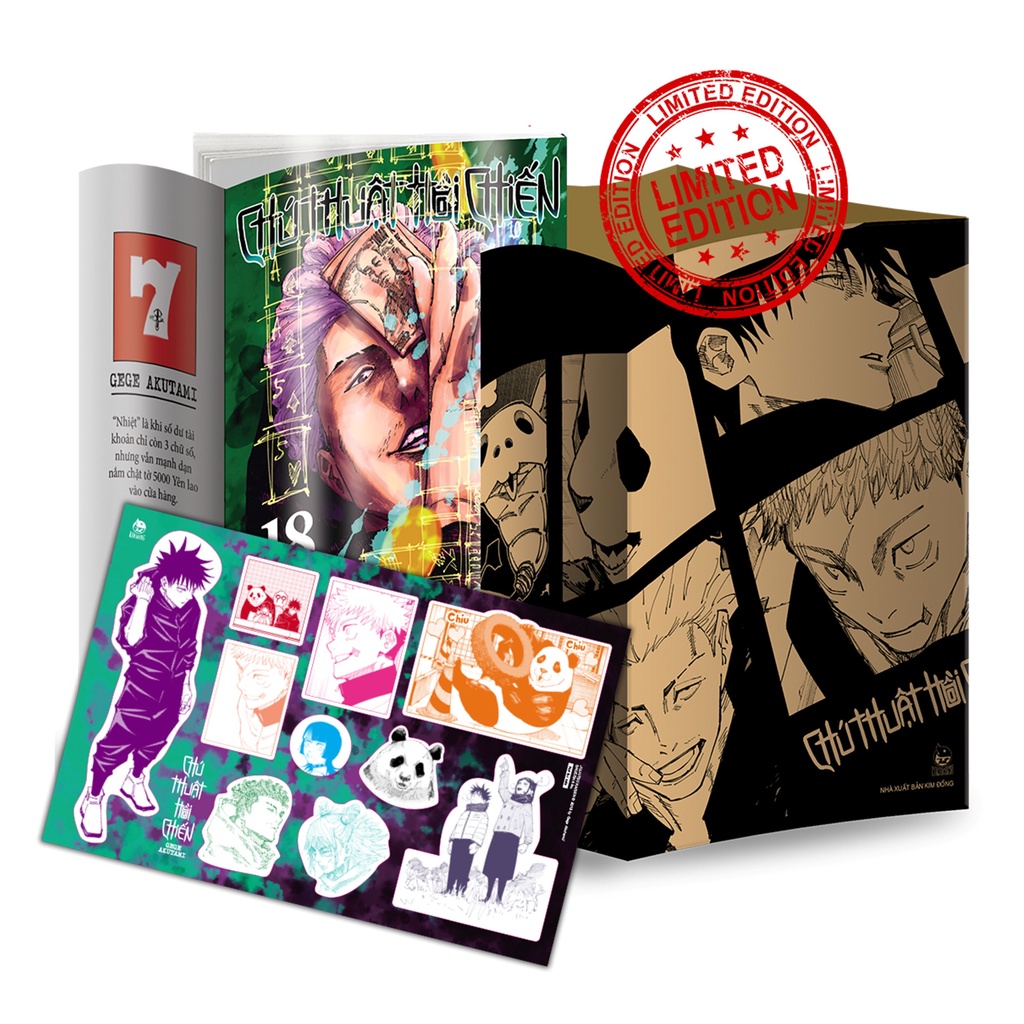 Sách Chú Thuật Hồi Chiến - Tập 18 - Limited Edition - Tặng Kèm Bọc Bảo Vệ Sách + Sticker