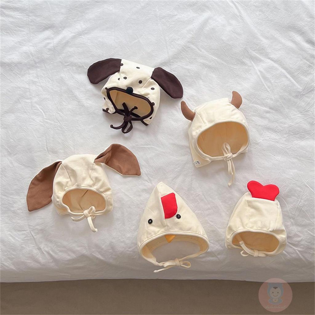 Mũ Trùm Đầu Hoạ Tiết Hoạt Hình laa6-baby bonnet Cho Bé