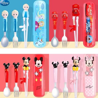 Disney Bộ Muỗng Đũa Nĩa Tập Ăn Bằng Inox 304 Cao Cấp Dành Cho Bé