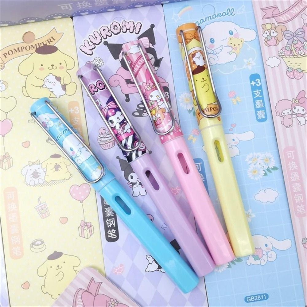 Augustina Bút Máy kuromi Họa Tiết Hoạt Hình melody cinnamoroll Cho Học Sinh