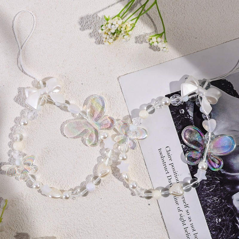 Dây Xích acrylic Trong Suốt Hình Bướm Kiểu Hàn Quốc Cho Nữ