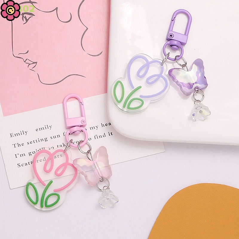 Dây Treo Điện Thoại Hình Hoa tulip Đính Pha Lê Xinh Xắn