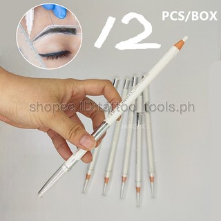 Hộp 12 cây bút chì kẻ lông mày 1818 hense màu trắng