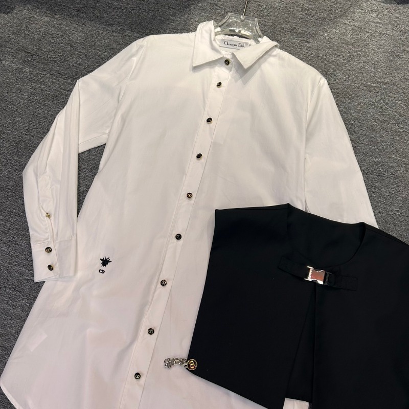 23ss Mùa Thu Sớm Mùa Thu Áo vest Nhỏ Có Nút Mới ➕Váy Sơ Mi Phiên Bản Của Váy Sơ Mi