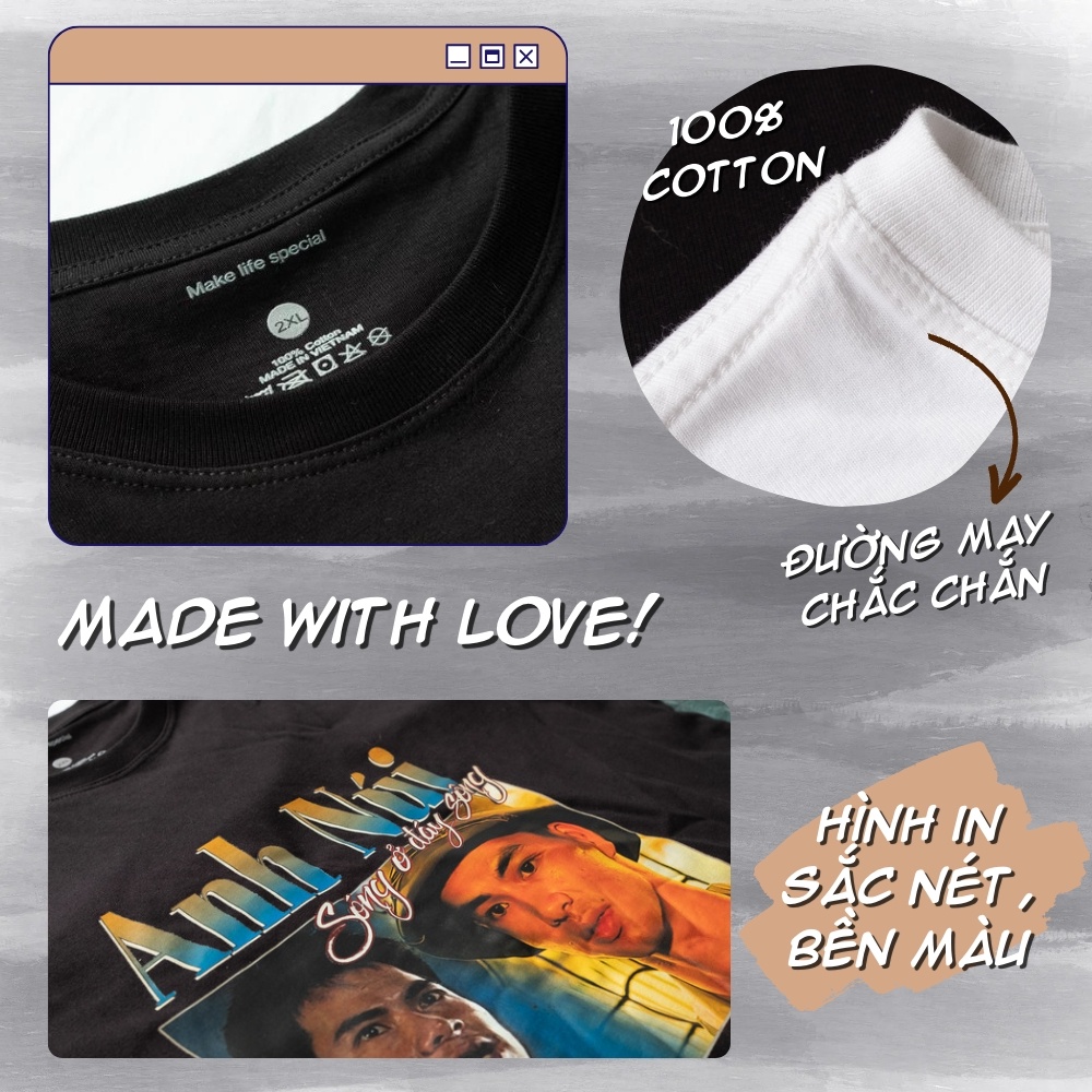 Áo thun local brand Ăn ba tô cơm - Anh Ba oách xà lách | Oversize cotton 100% 230gsm | Áo meme