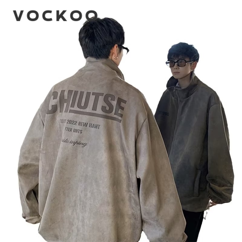 Áo khoác nam và nữ chất lượng cao áo_khoác Zip rộng thoải mái Suede 2023 NEW MJK23A0G4V 42Z231018