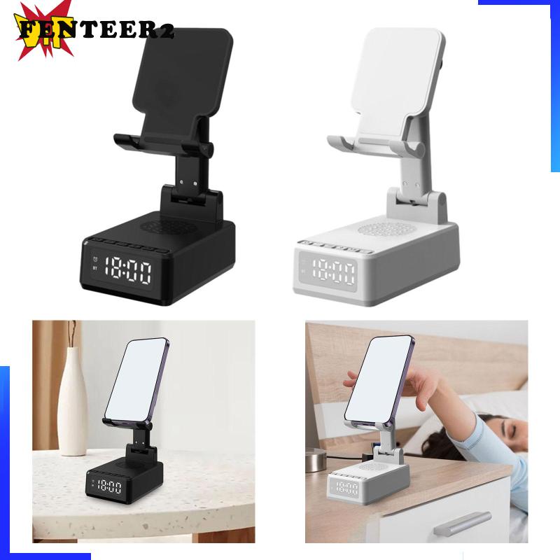 Đế Sạc Điện Thoại Không Dây Kiêm Đồng Hồ Để Bàn Dùng Lái Xe