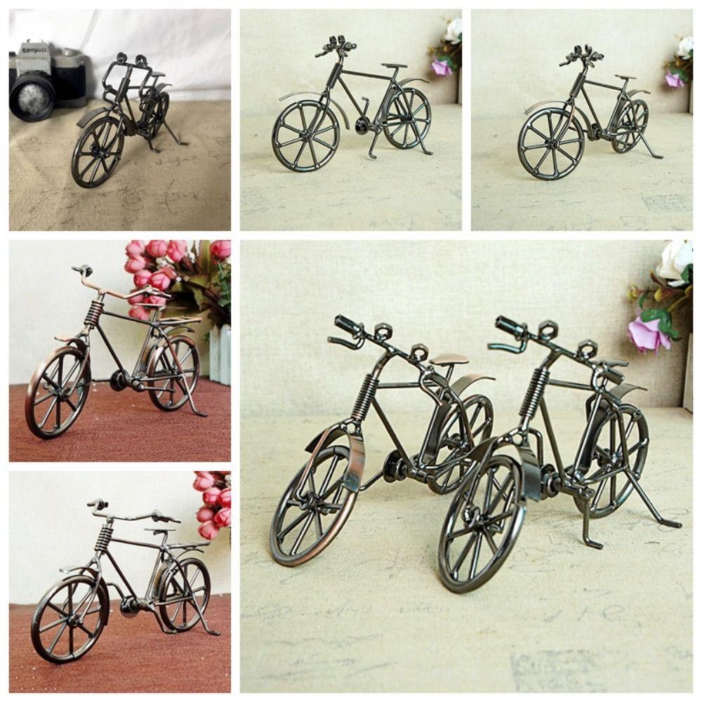 Mmluck Mô Hình Xe Đạp mini Bằng Sắt Thủ Công Mô Hình Xe Đạp Cổ Điển Sáng Tạo Làm Quà Tặng Cho Trẻ Em