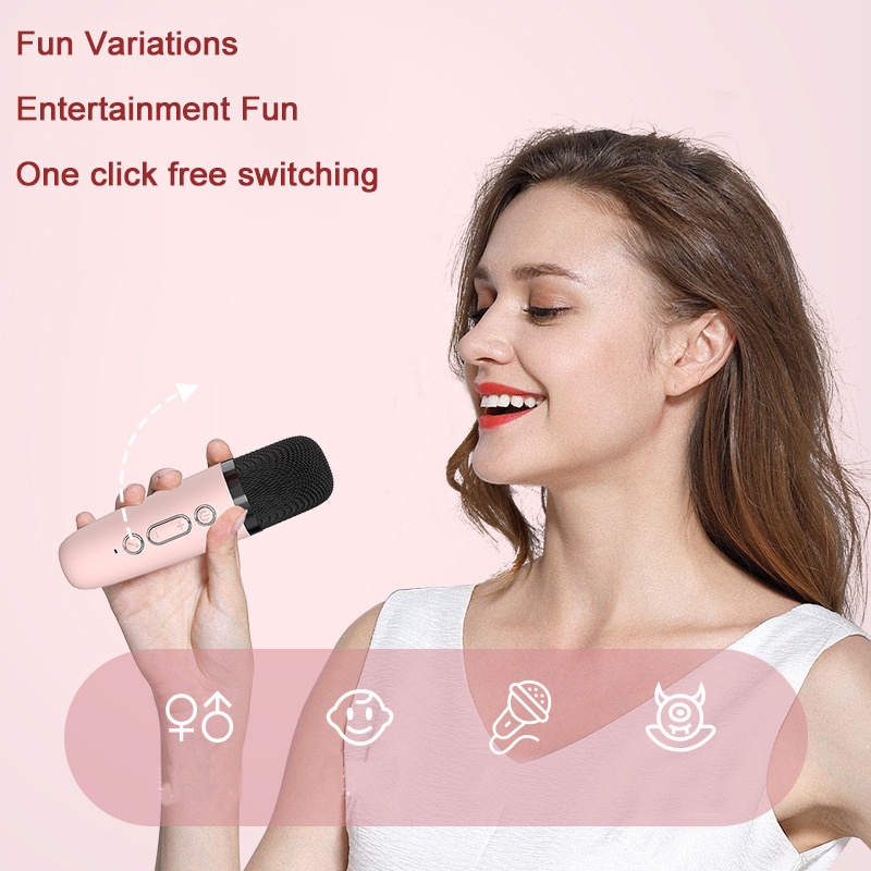 Karaoke Loa bluetooth Kèm mic Khuếch Đại Âm Thanh 3d cpkq