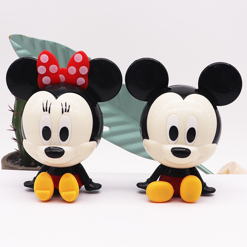 Mô hình chuột mickey trang trí bánh kem, trang trí bàn làm việc, bàn học bằng nhựa giá rẻ