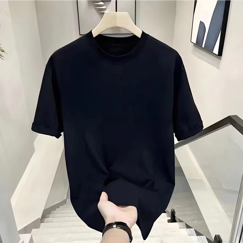 Áo Thun Tay Ngắn Cổ Tròn Dáng Rộng Thời Trang Mùa Hè Cho Nam