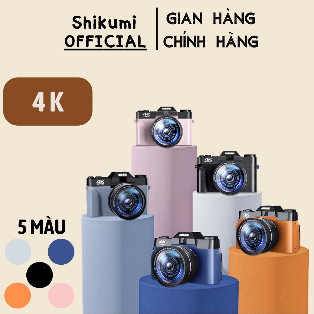 (Tặng thẻ nhớ) Bản V2 Kết nối điện thoại Máy ảnh digital Shikumi camera XDV PRO 4K