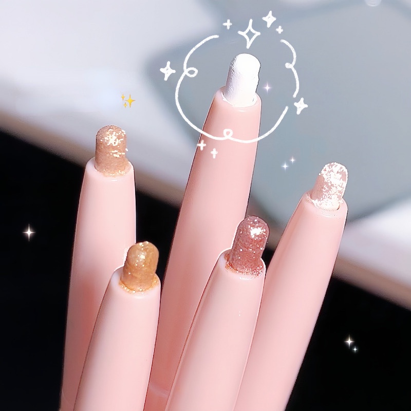 Famoty Bút Phấn Mắt Bắt Sáng Ánh Ngọc Trai 5 Màu Lì Mịn Như Lụa Chống Nước Chống Mồ Hôi Độ Bóng Cao