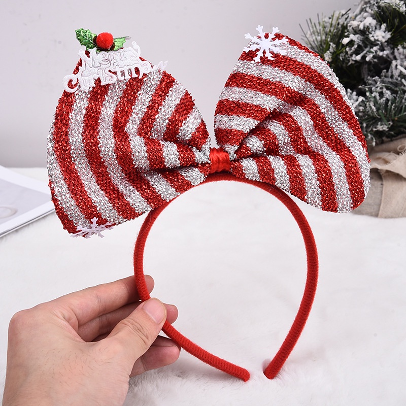 Băng Đô Nơ Cài Tóc Phong Cách Giáng Sinh Cho Người Lớn Và Trẻ Em