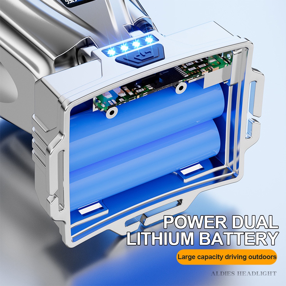 Đèn Pin Đội Đầu Siêu Sáng Ánh Sáng Trắng / Vàng Có Thể Sạc Lại Công Suất Cao Đa Ứng Dụng