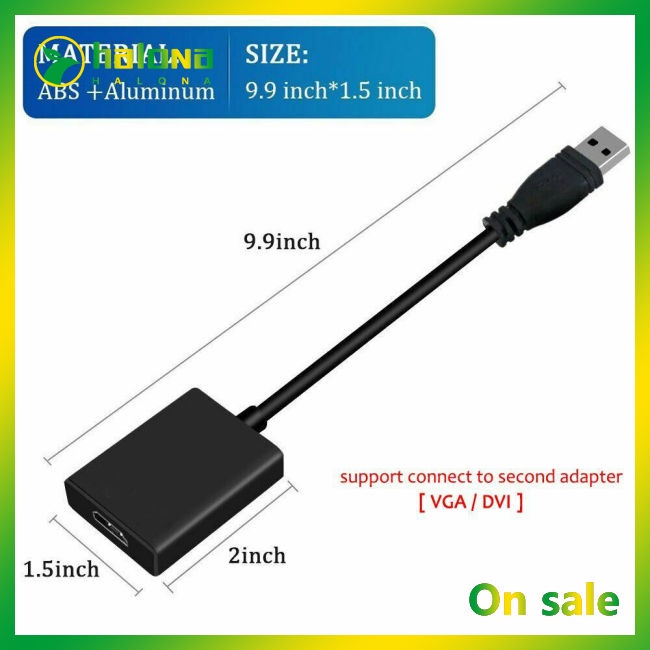 Halo Cáp Chuyển Đổi usb 3.0 Sang hdmi 1080p Cho pc laptop hdtv tv
