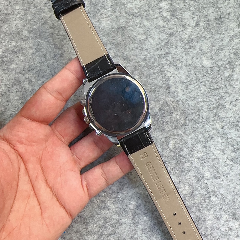 Đồng Hồ quartz Đính Đá Với Dây Đeo Da 41mm