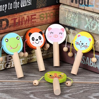 ✪hoạt hình trống lục lạc gỗ hình động vật đáng yêu cho bé