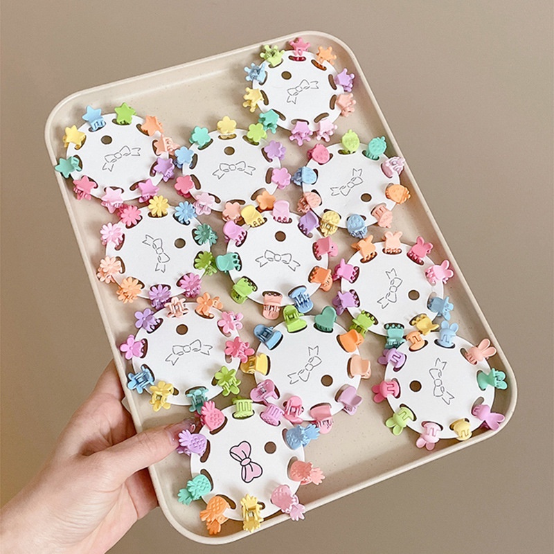 PVN61403 Set 10 Kẹp Tóc Mini Nhiều Màu Dễ Thương Phong Cách Hàn Quốc Cho Bé Gái T2