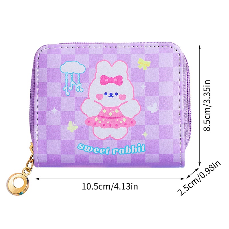 Ví Đựng Thẻ Nhiều Ngăn Họa Tiết Gấu Hoạt Hình Dễ Thương Cho Bé