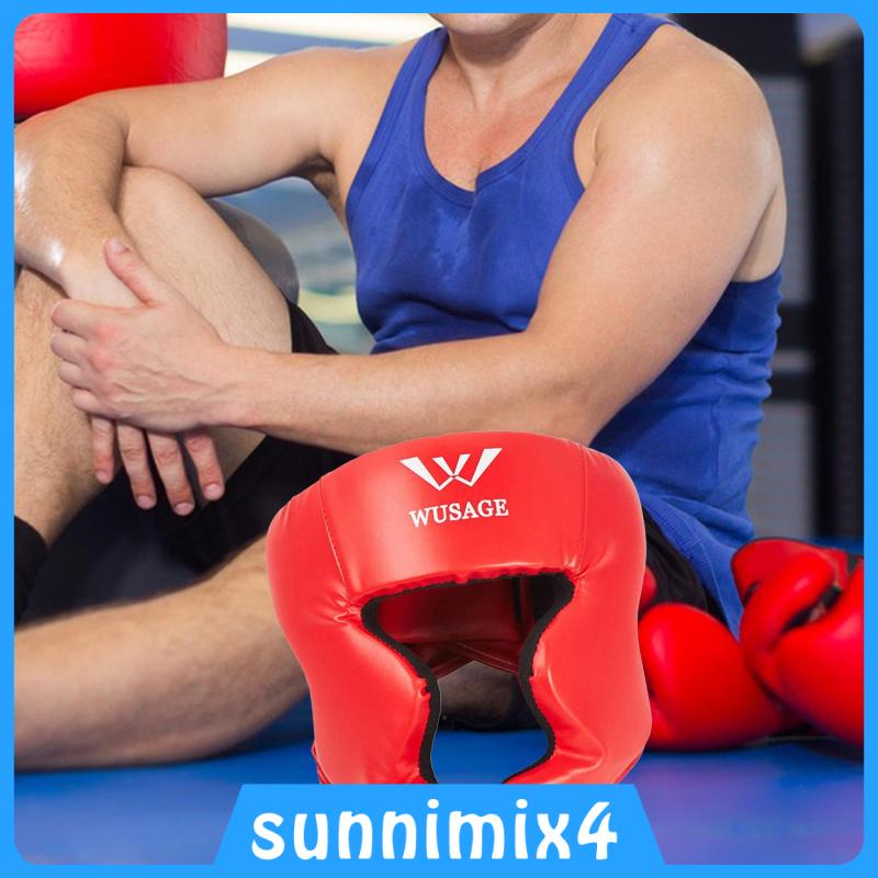 Pu Mũ Đội Đầu Bảo Vệ Khi Tập sanda muay thai Dành Cho Người Lớn Và Trẻ Em
