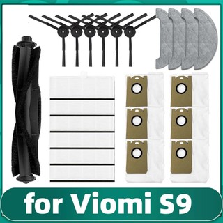For Viomi S9 Main Side Brush Hepa Filter Dust Bag Mop Cloths Rag Spare Part Robot Vacuum Cleaner Accessory Kit